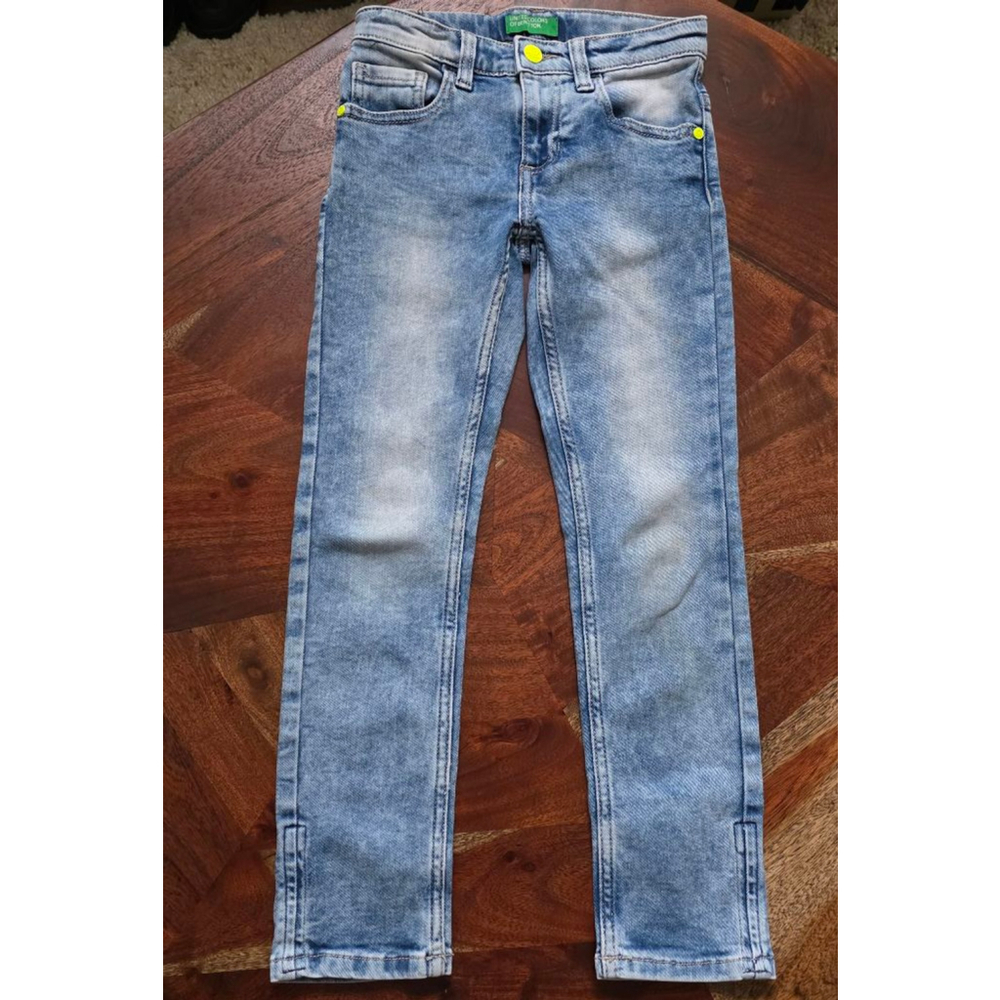 Kids United Colors of Benetton Blue Yellow Denim Jeans Size M.
US size 8.
